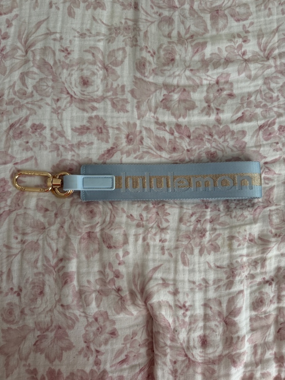 lululemon athletica Light Blue and Gold Key & Card Holder Strap